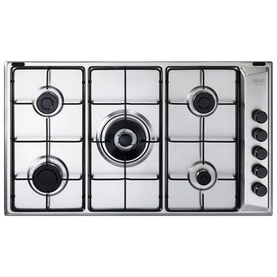 DELONGHI De'Longhi FLA59DD Family Piano Cottura a Gas 86 cm, 5 Fuochi, Inox