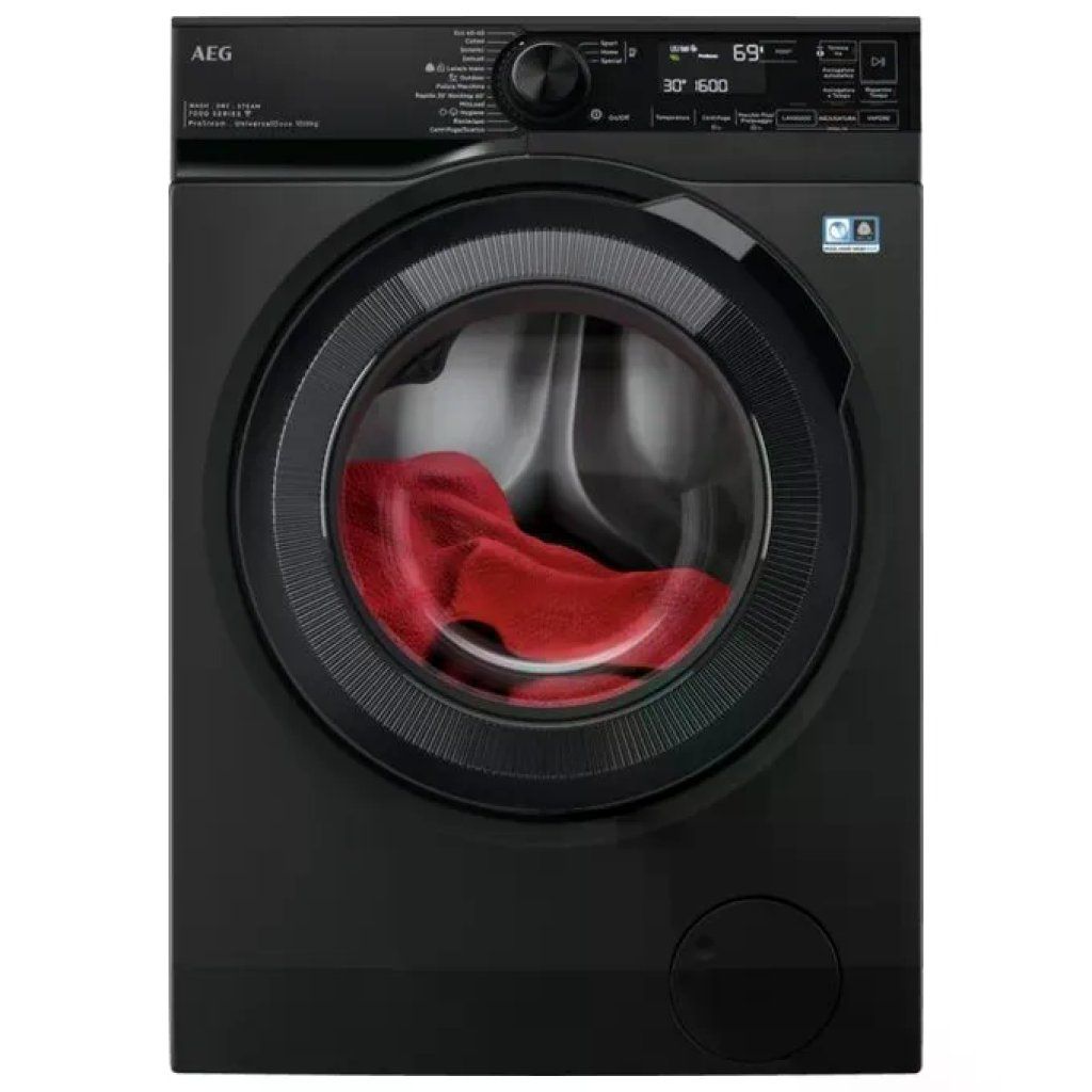 AEG LWR7BLACK ProSteam – Lavasciuga libera installazione, nera, Classe D
