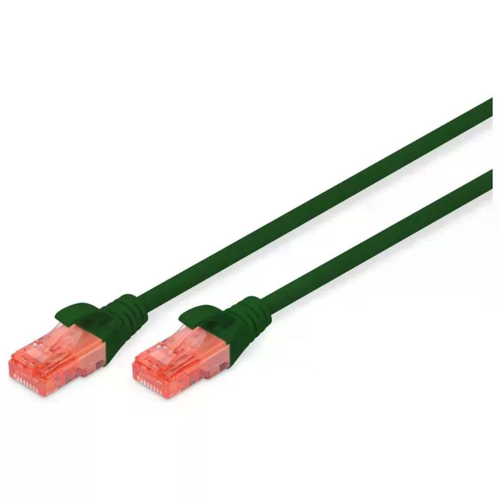 DIGITUS Cavo Ethernet Patch CAT6 U/UTP LSZH RJ45 Verde