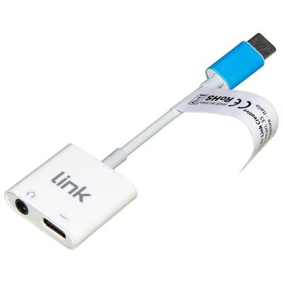 LINK Adattatore USB-C Splitter per Ricarica e Audio, con Microfono, 15 cm LINK Adattatore USB-C Splitter per Ricarica e Audio, con Microfono, 15 cm