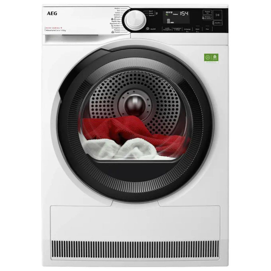 AEG Serie 8000 AbsoluteCare TR8H310BY – Asciugatrice a pompa di calore 10 kg con Wi-Fi