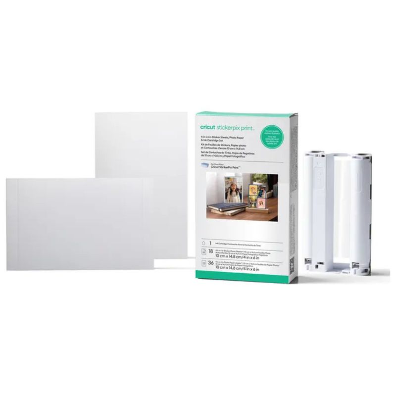 Cricut StickerPix Print Set con 54 fogli e cartuccia d’inchiostro