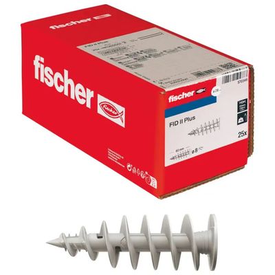 Fischer FID II Plus 80 mm – Tasselli per cappotto termico, 25 pezzi