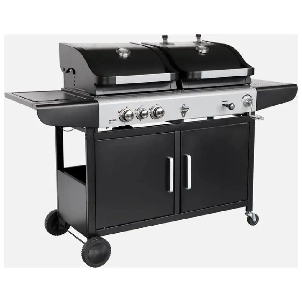 Black+Decker Barbecue a Gas con 3 Bruciatori e Bruciatore Laterale Black+Decker Barbecue a Gas con 3 Bruciatori e Bruciatore Laterale