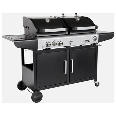Black+Decker Barbecue a Gas con 3 Bruciatori e Bruciatore Laterale