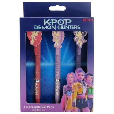 PYRAMID INTERNATIONAL Set da 3 penne gel cancellabili K-Pop Demon Hunters PYRAMID INTERNATIONAL Set da 3 penne gel cancellabili K-Pop Demon Hunters
