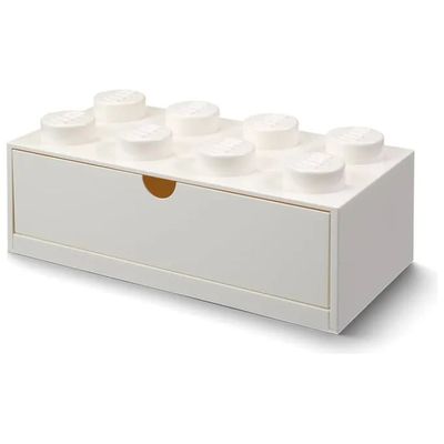LEGO Desk Drawer 8 – Cassetto da scrivania impilabile bianco