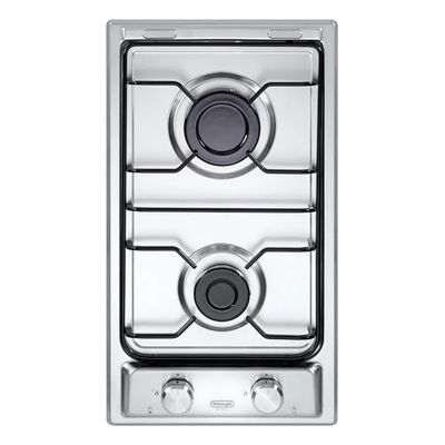 DELONGHI De’Longhi I 23 D Piano Cottura a Gas Domino, 2 Fuochi, 30 cm, Acciaio Inox