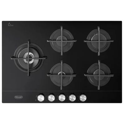 DELONGHI De’Longhi Life NSL575DNCM Piano Cottura a Gas 75 cm, 5 Fuochi, Nero