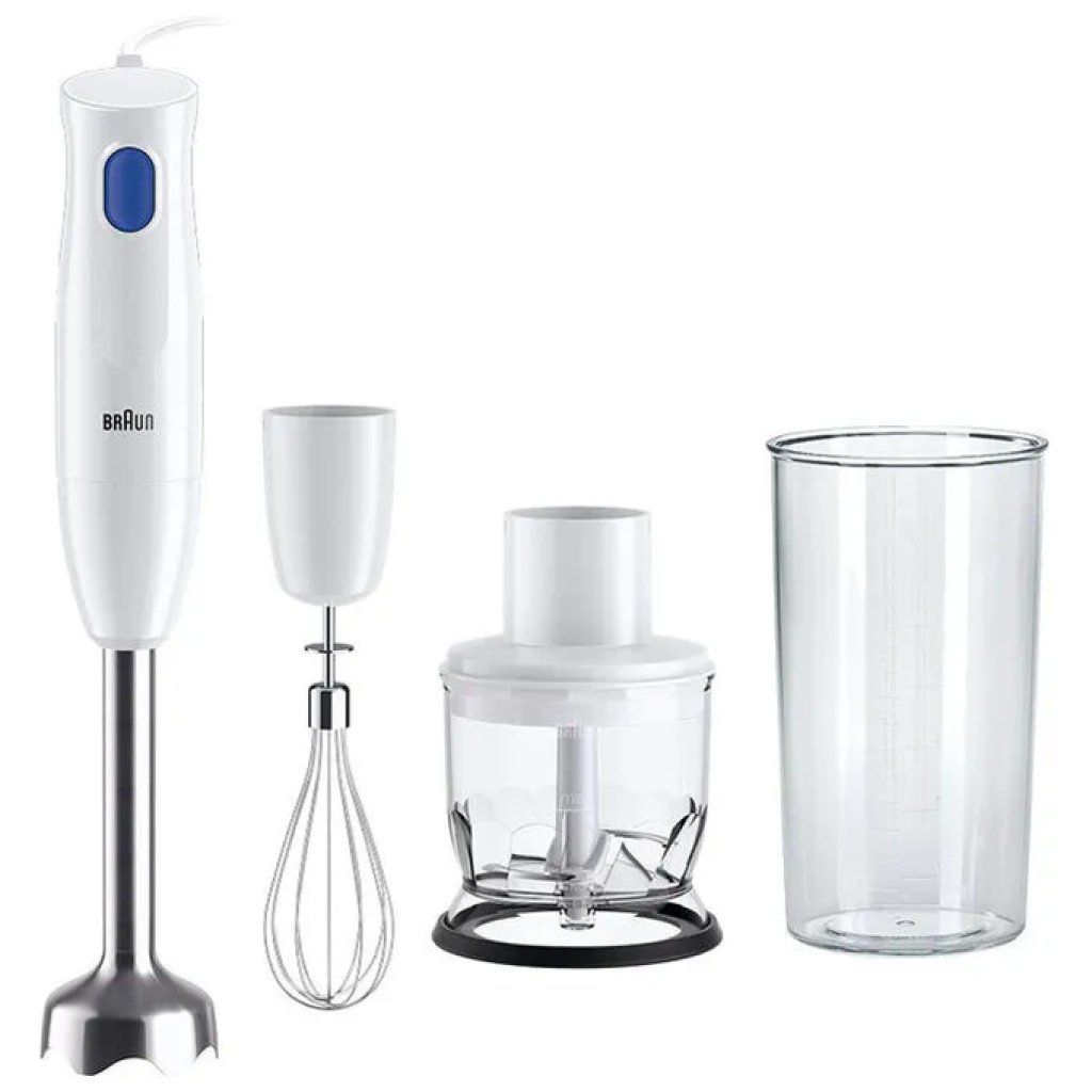 Braun MultiQuick 1 MQ10.202M Frullatore a Immersione 450 W con Accessori, Bianco Braun MultiQuick 1 MQ10.202M Frullatore a Immersione 450 W con Accessori, Bianco