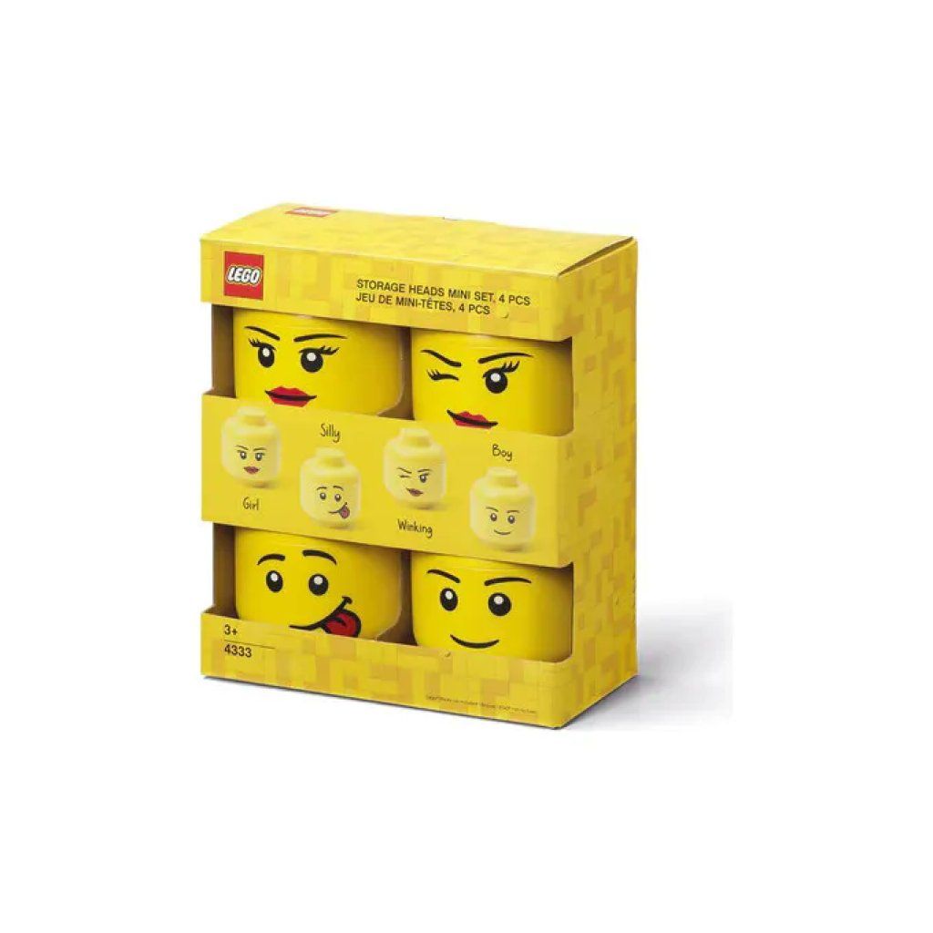 Room Copenhagen LEGO Storage Head Mini – Set 4 contenitori Room Copenhagen LEGO Storage Head Mini – Set 4 contenitori