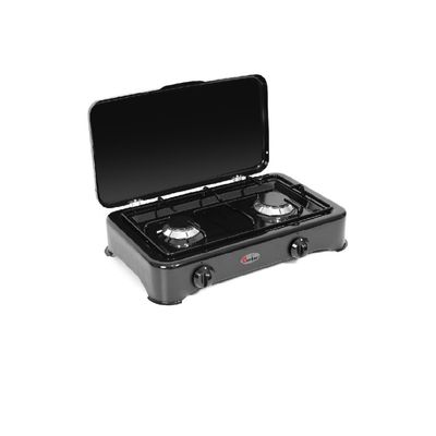 CF Parker 5326N GP Fornello a Gas 2 Fuochi Nero