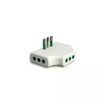 FANTON 82250 Adattatore Multipresa Italiana Tipo L a 3 Prese, Bianco