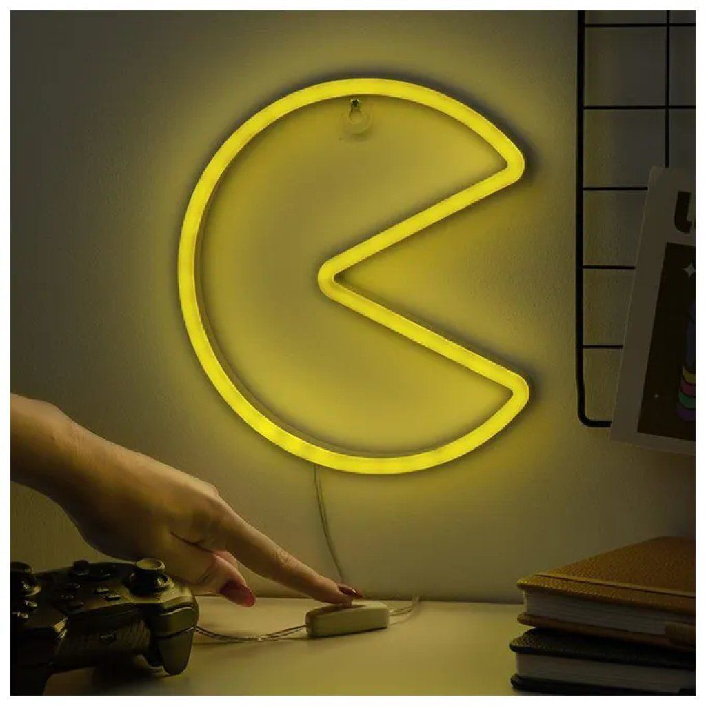 Paladone Lampada da Parete LED Pac-Man Bianca 21,5 cm