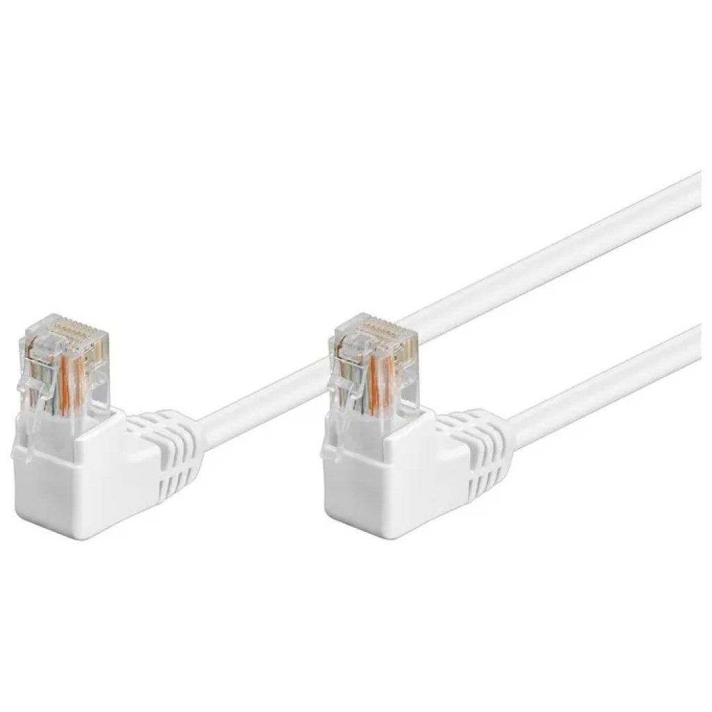 Wentronic Cavo Ethernet Cat.5e RJ45 angolato, 1 m, bianco Wentronic Cavo Ethernet Cat.5e RJ45 angolato, 1 m, bianco