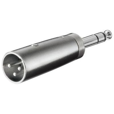 Wentronic Adattatore Audio XLR Maschio a Jack 6,35 mm Stereo
