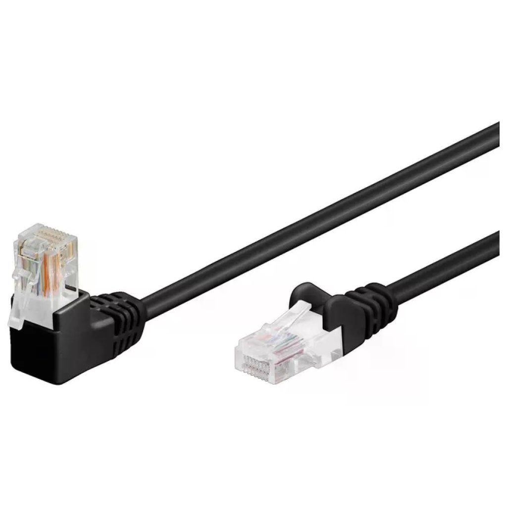 Goobay 94171 Cavo Ethernet Cat5e U/UTP Nero, 1 m, RJ45 Goobay 94171 Cavo Ethernet Cat5e U/UTP Nero, 1 m, RJ45