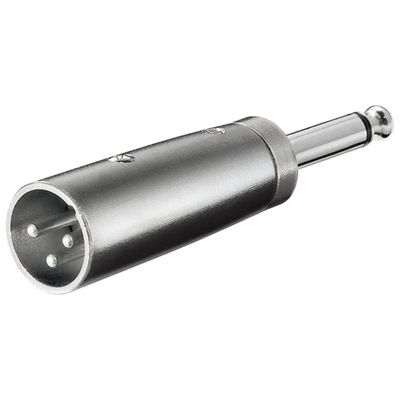 WENTRONIC Goobay 27452-GB Adattatore Audio XLR Maschio a Jack Mono 6,35 mm WENTRONIC Goobay 27452-GB Adattatore Audio XLR Maschio a Jack Mono 6,35 mm