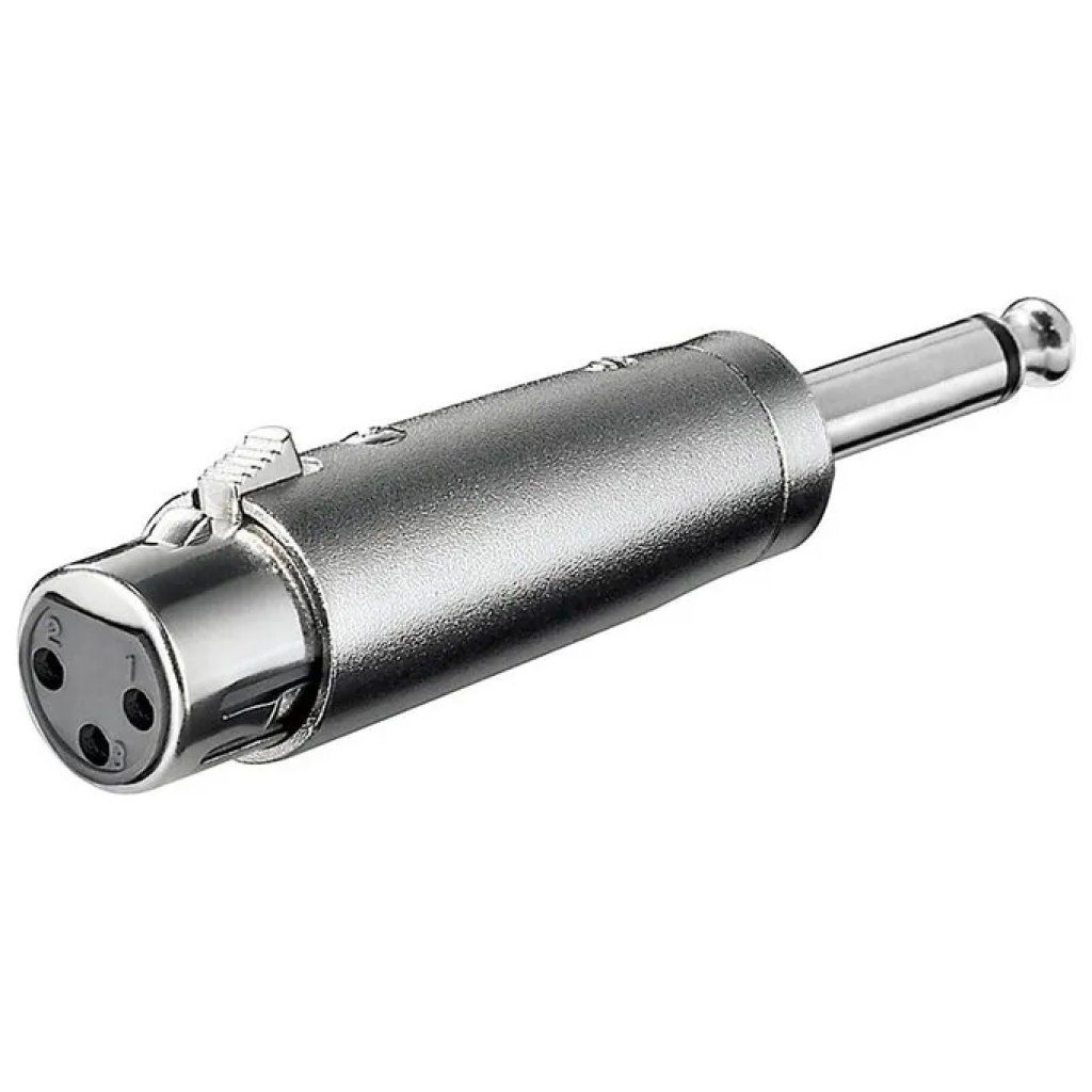 WENTRONIC Goobay 27451 Adattatore XLR Femmina 3 Pin a Jack Mono 6,35 mm WENTRONIC Goobay 27451 Adattatore XLR Femmina 3 Pin a Jack Mono 6,35 mm