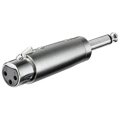 WENTRONIC Goobay 27451 Adattatore XLR Femmina 3 Pin a Jack Mono 6,35 mm WENTRONIC Goobay 27451 Adattatore XLR Femmina 3 Pin a Jack Mono 6,35 mm