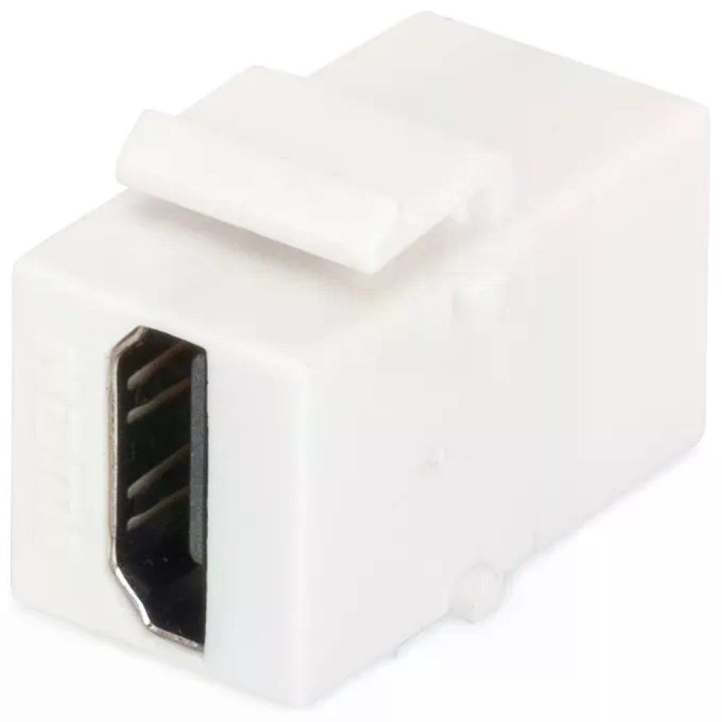 DIGITUS Keystone HDMI 2.0 Femmina-Femmina, Bianco