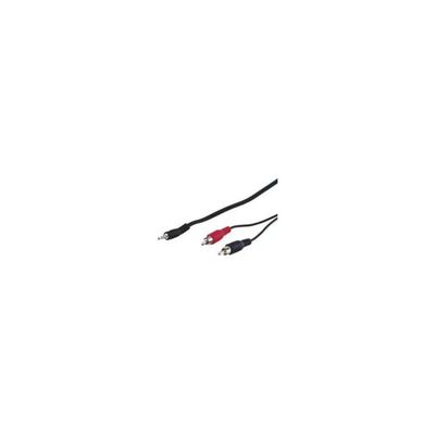 LINK Goobay AVK 118-2000 Cavo Audio Jack 3,5 mm a 2 RCA, 20 m, Nero