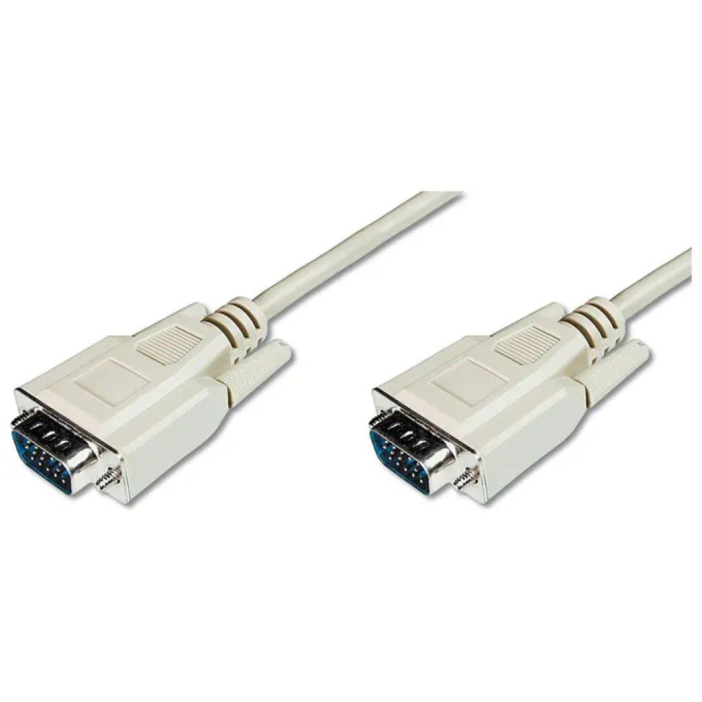 Digitus cavo VGA maschio-maschio schermato, 1,8 m, beige