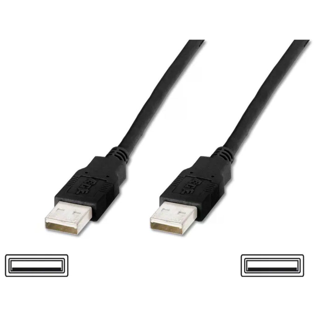 Digitus DK-300101-018-S Cavo USB-A/USB-A 2.0, 1,8 m, Nero Digitus DK-300101-018-S Cavo USB-A/USB-A 2.0, 1,8 m, Nero