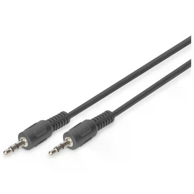 DIGITUS Cavo Audio Stereo Jack 3,5 mm Maschio-Maschio, 2,5 m, Nero