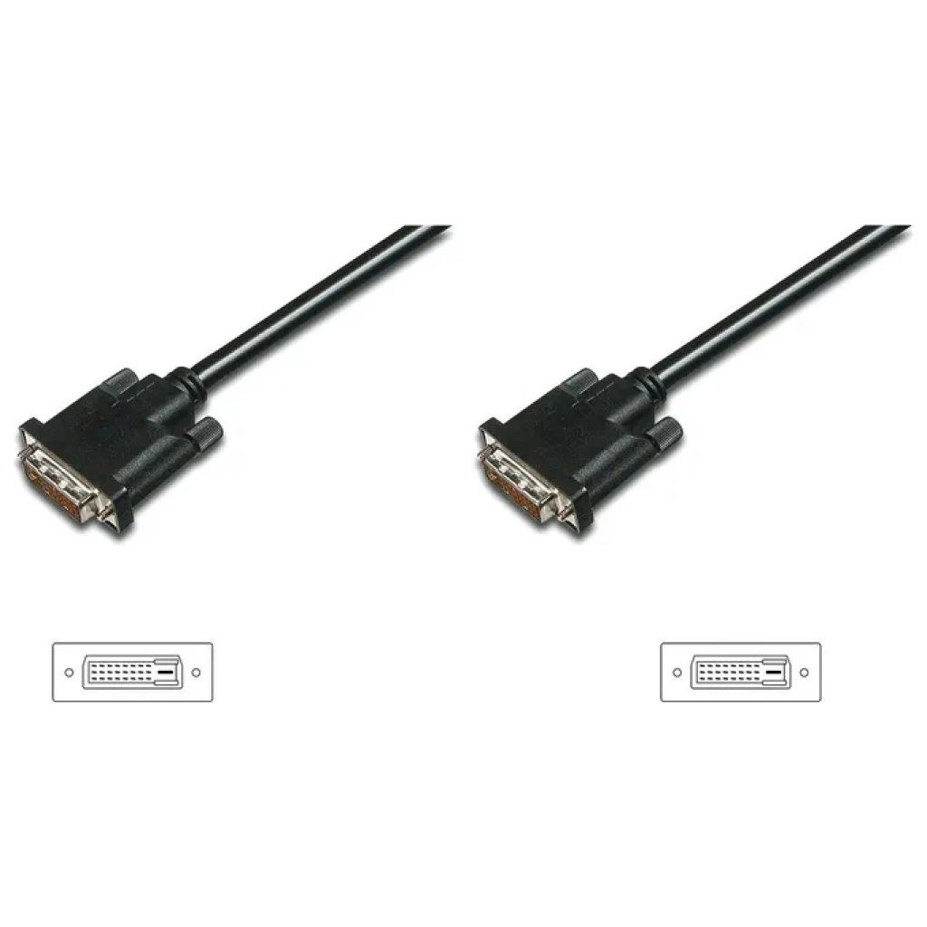Assmann AK-320108-030-S – Cavo DVI-D maschio/maschio, 3 m, nero