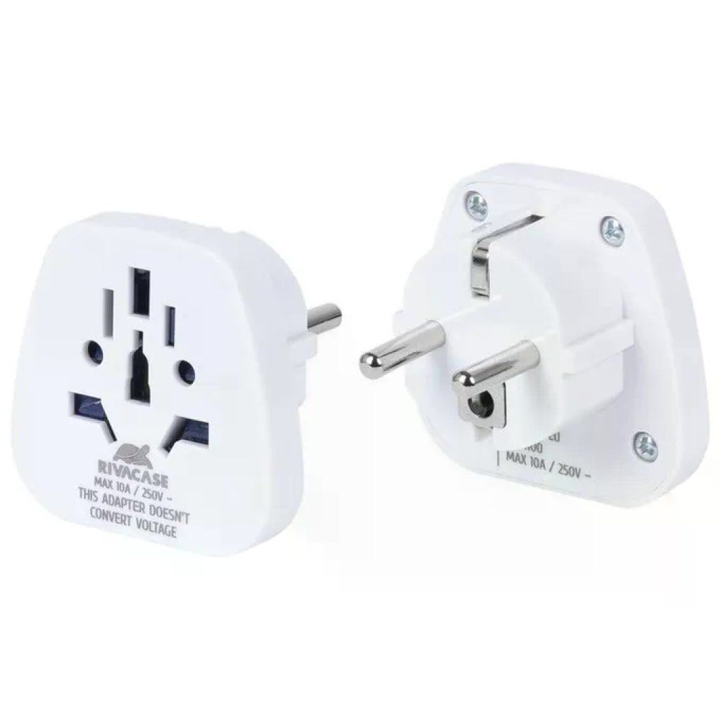 RIVACASE PS4100 W00 adattatore da presa tipo C a tipo G, bianco RIVACASE PS4100 W00 adattatore da presa tipo C a tipo G, bianco