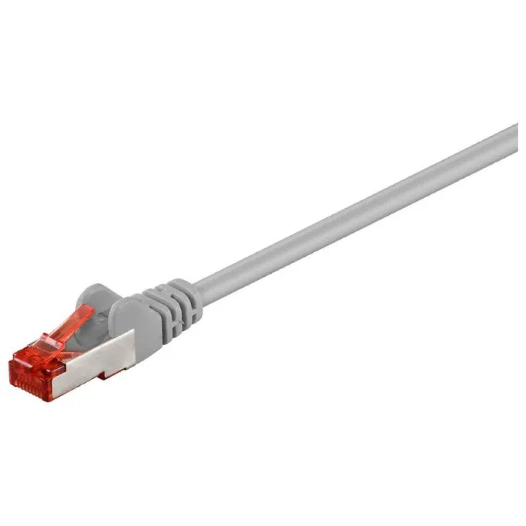 Goobay Cavo Ethernet Cat 6 S/FTP LSZH grigio, 25 cm Goobay Cavo Ethernet Cat 6 S/FTP LSZH grigio, 25 cm