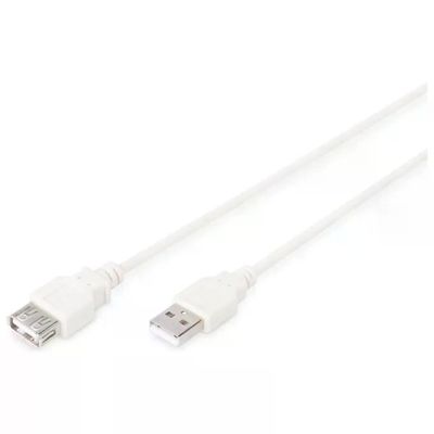 DIGITUS Cavo di Prolunga USB 2.0 A Maschio-Femmina, Bianco