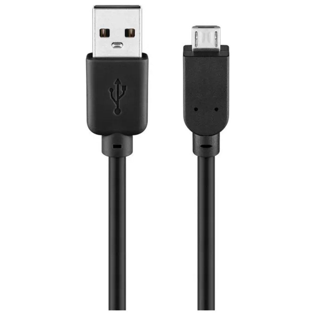 DIGITUS Goobay 93921-GB Cavo USB-A a Micro USB-B 5 m, Nero