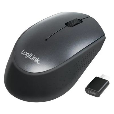 LogiLink ID0160 Mouse Wireless Ottico USB-C 1200 DPI Nero LogiLink ID0160 Mouse Wireless Ottico USB-C 1200 DPI Nero