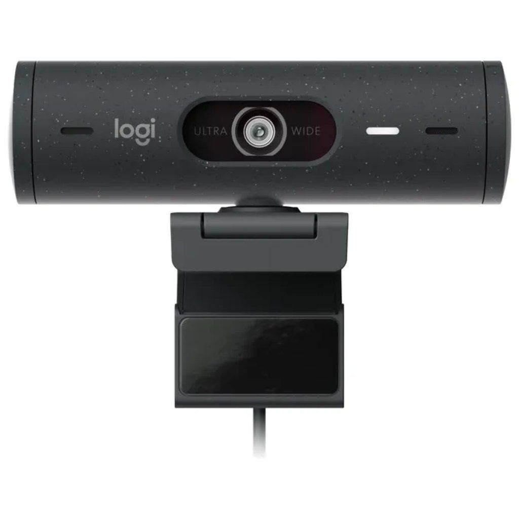 Logitech 960-001422 Brio 500 Webcam Full HD 1080p 60fps USB-C Doppio Microfono 90° colore Grafite