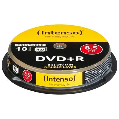 Intenso DVD+R DL Stampabili 8,5 GB 8x – Spindle da 10
