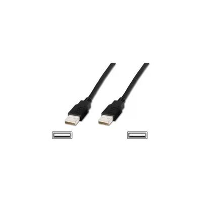 DIGITUS Cavo USB 2.0 A maschio/maschio, 1 m, nero DIGITUS Cavo USB 2.0 A maschio/maschio, 1 m, nero