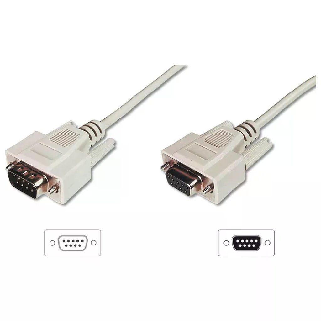 DIGITUS Cavo prolunga seriale D-Sub 9 pin maschio-femmina