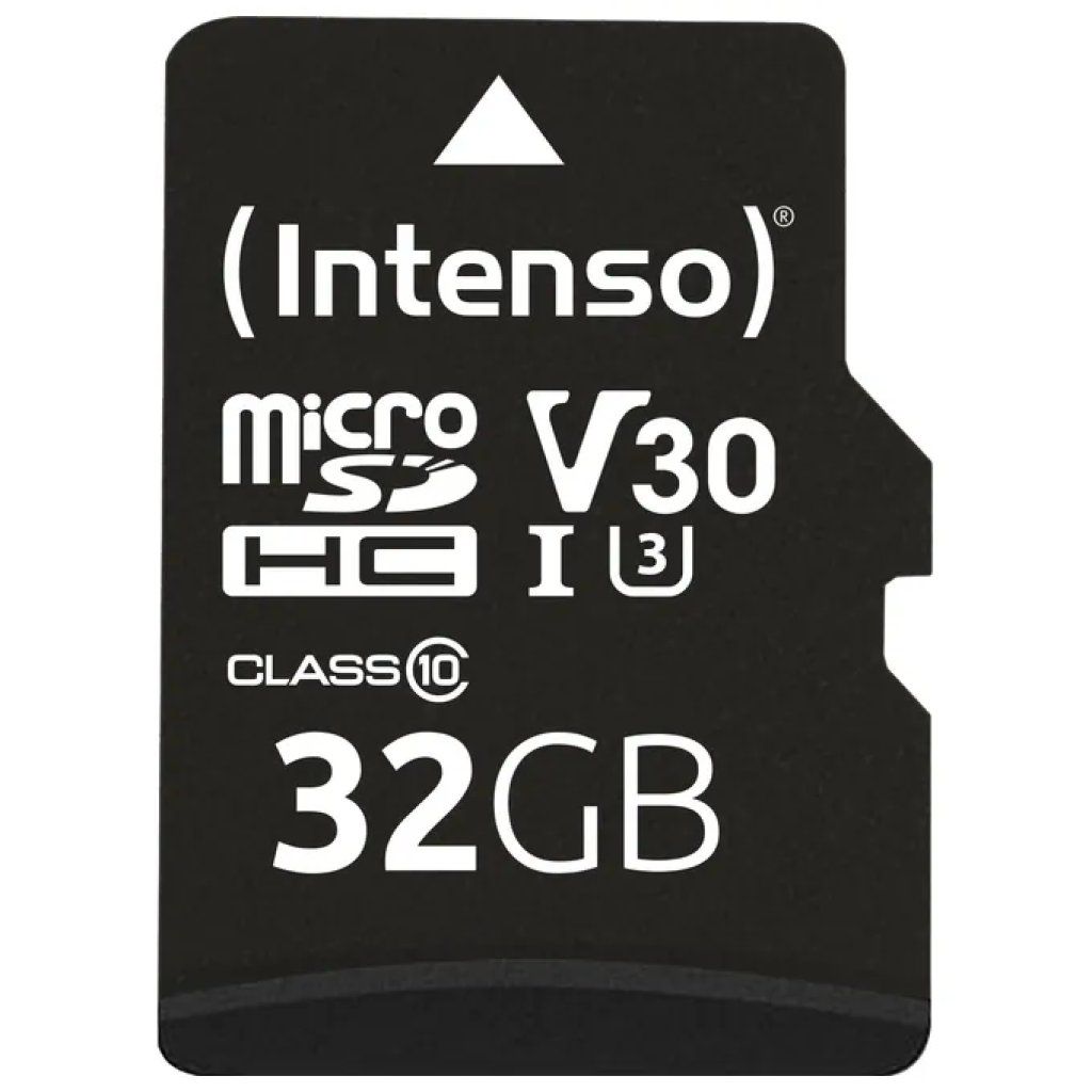 Intenso MicroSDHC 32 GB UHS-I U3 V30 con adattatore SD Intenso MicroSDHC 32 GB UHS-I U3 V30 con adattatore SD