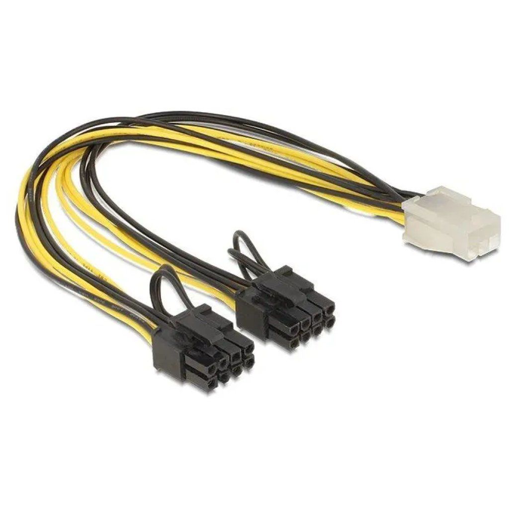 DeLOCK 83433 – Cavo alimentazione PCIe 6 pin a 2×8 pin 6+2, 30 cm DeLOCK 83433 – Cavo alimentazione PCIe 6 pin a 2×8 pin 6+2, 30 cm