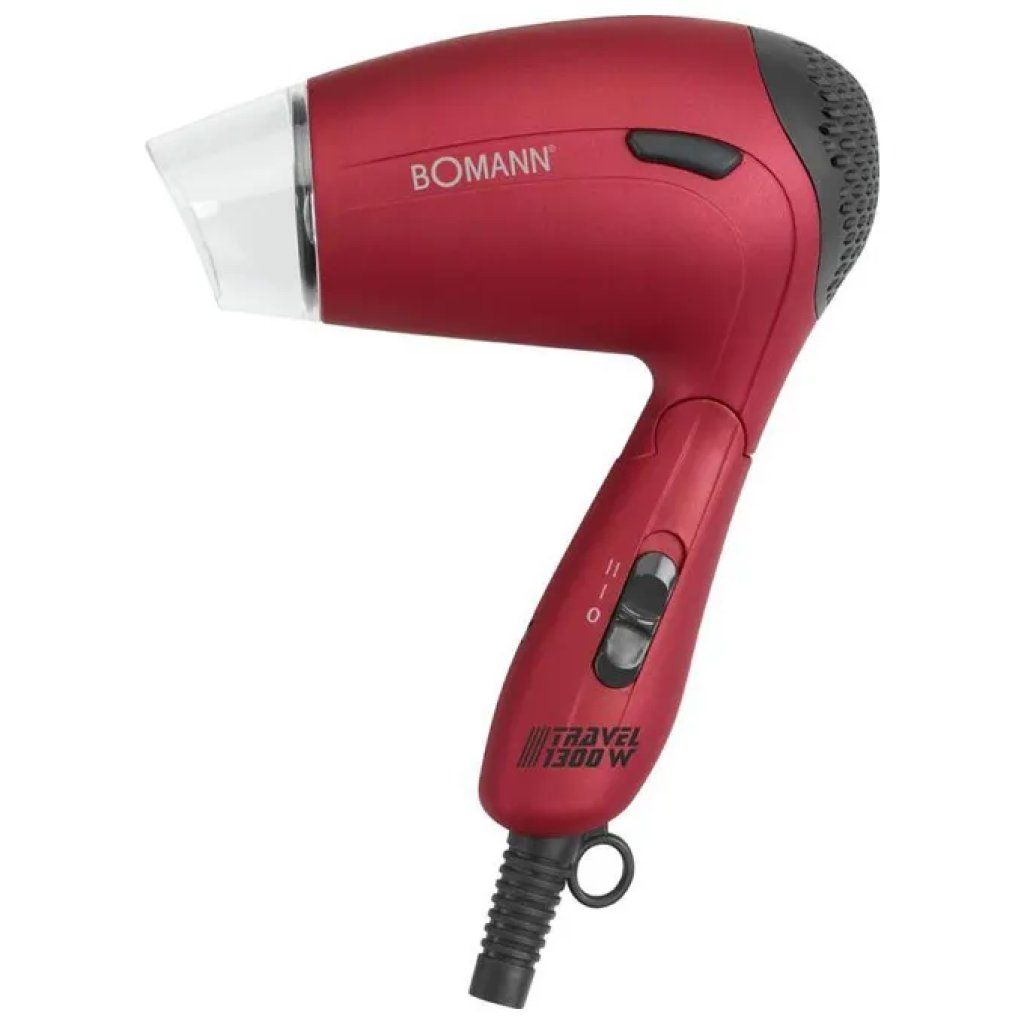 Bomann HTD 8005 CB Asciugacapelli da viaggio 1300 W Rosso