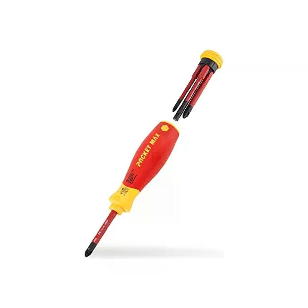 Wiha PocketMax Electric 45296 – Giravite con portainserti, 4 pezzi