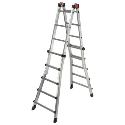 Gierre AL002 Scala Telescopica Multifunzione 5+5 Gradini in Alluminio, Altezza 481 cm Gierre AL002 Scala Telescopica Multifunzione 5+5 Gradini in Alluminio, Altezza 481 cm