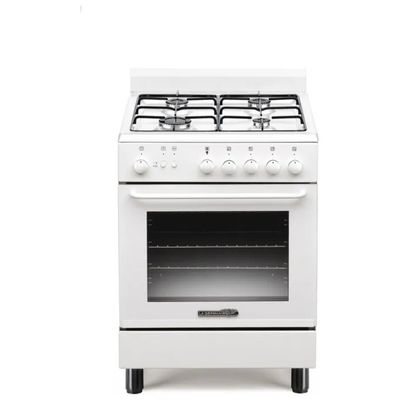 La Germania Americana S64021W24 Cucina a Gas 4 Fuochi, Forno con Grill, Bianca La Germania Americana S64021W24 Cucina a Gas 4 Fuochi, Forno con Grill, Bianca