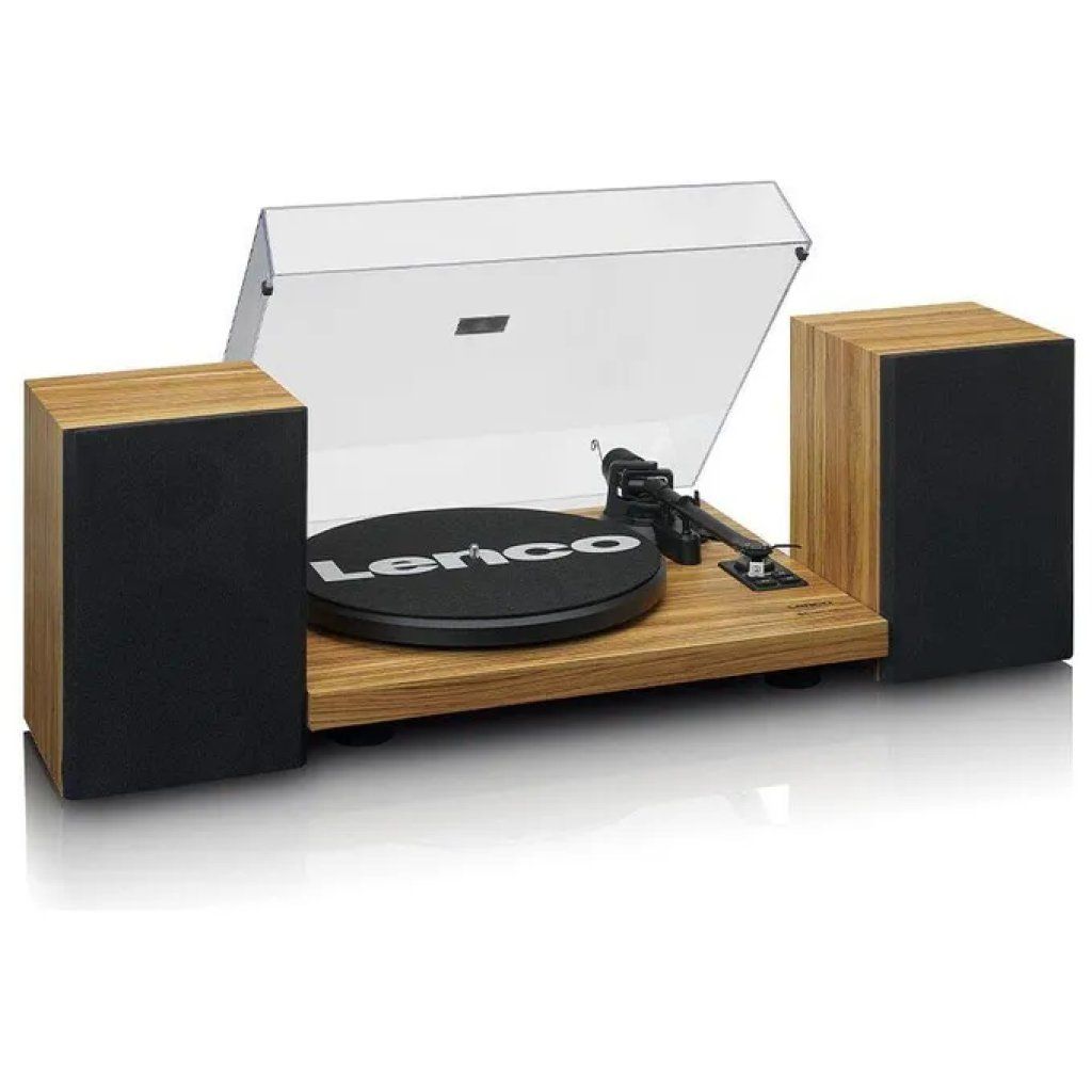 Lenco LS-500OK Giradischi Bluetooth con 2 Diffusori in Legno