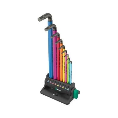 Wera 950/9 Hex-Plus – Set da 9 chiavi esagonali metriche BlackLaser