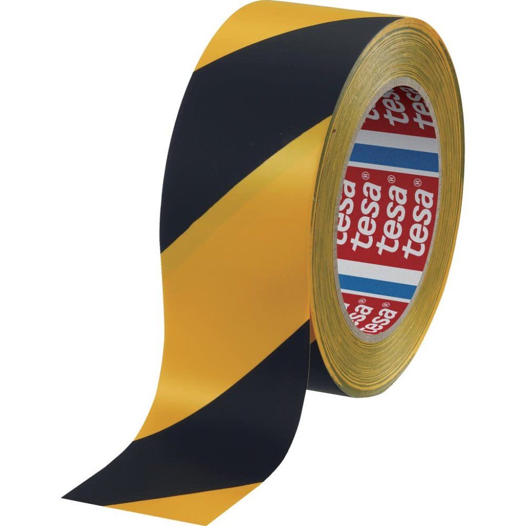 TESA 4169 Nastro Segnaletico Giallo-Nero, 66 m x 5 cm TESA 4169 Nastro Segnaletico Giallo-Nero, 66 m x 5 cm