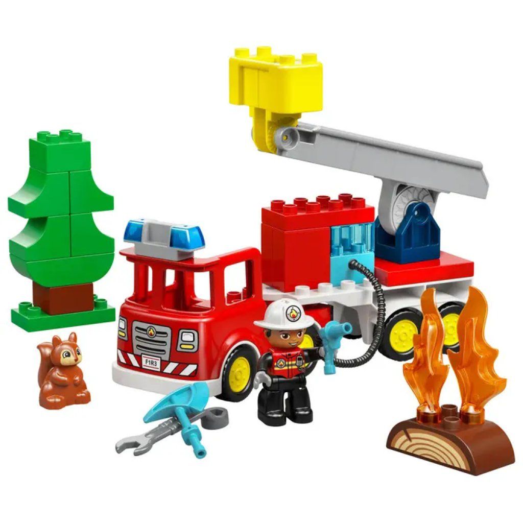 LEGO DUPLO Autopompa dei Pompieri con Manichetta e Pompiere 10473