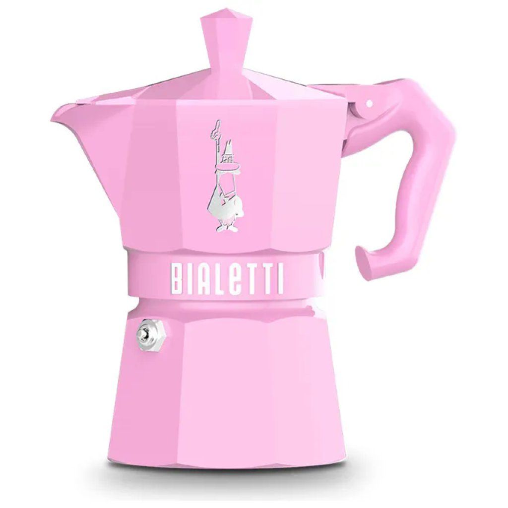 Bialetti Moka Exclusive – Caffettiera rosa da 3 tazze Bialetti Moka Exclusive – Caffettiera rosa da 3 tazze